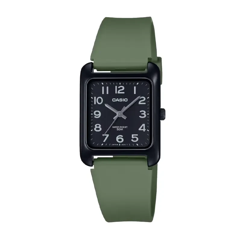 Casio Enticer Quartz  Black Dial Resin Watch- MTP-B175-3BV